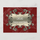 elegant rood bloeiend bedrijf Dankuwel Kaarten (Voorkant)