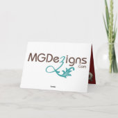 elegant rood bloeiend Zaken Dank u Kaarten (Achterkant)