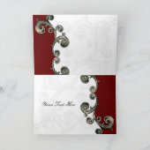 elegant rood bloeiend Zaken Dank u Kaarten (Binnen)