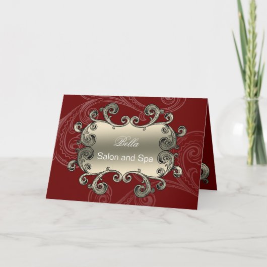 elegant rood bloeiend Zaken Dank u Kaarten (Voorkant)