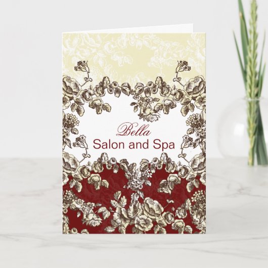 elegant rood bloeiend Zaken Dank u Kaarten (Voorkant)