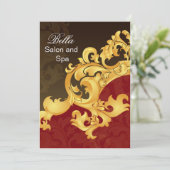 elegant rood bloeiend Zaken Dank u Kaarten (Staand voorkant)