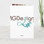 elegant rood bloeiend Zaken Dank u Kaarten (Achterkant)