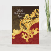 elegant rood bloeiend Zaken Dank u Kaarten (Voorkant)