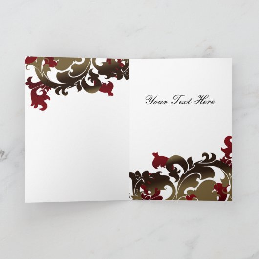 elegant rood bloeiend Zaken Dank u Kaarten (Binnen)