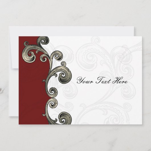 elegant rood bloeiend Zaken Dank u Kaarten (Achterkant)