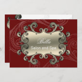 elegant rood bloeiend Zaken Dank u Kaarten (Voorkant / Achterkant)