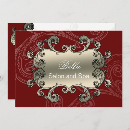 elegant rood bloeiend Zaken Dank u Kaarten (Voorkant / Achterkant)