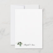 Elegant rood bloemig eenvoudige aangepaste bruilof bedankkaart (Achterkant)