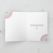 Elegant rood Boho Mandala bruiloft Jubileum Kaart (Binnen)