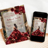 Elegant Rood Bourgondisch Koninklijk Paleis Prinse Kaart