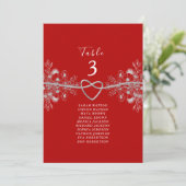 Elegant rood bruiloft zitgrafiek (Staand voorkant)