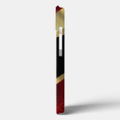 elegant rood damast patroon gepersonaliseerd Case-Mate iPhone case (Achterkant / Links)