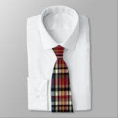 Elegant rood en blauw geruit Gingham patroon Stropdas (Gebonden)