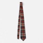 Elegant rood en blauw geruit Gingham patroon Stropdas (Achterkant)