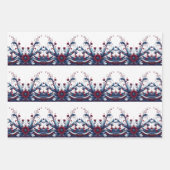 Elegant rood en blauw inpakpapier vel (Voorkant 2)