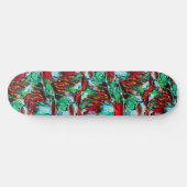 Elegant rood en blauw skateboard (Horizontaal)