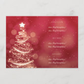 Elegant Rood- en Gold-kerstfeestmenu Menu (Voorkant)