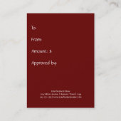 Elegant Rood en Goud Corporate Gift Certificaat (Achterkant)