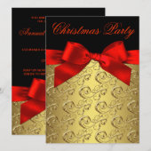 Elegant rood en goud corporate kerstfeest kaart (Voorkant / Achterkant)