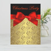 Elegant rood en goud corporate kerstfeest kaart (Staand voorkant)