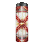 Elegant rood en goud feestelijk gespeeld met Starb Thermosbeker (Voorkant)