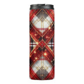 Elegant rood en goud feestelijk gespeeld met Starb Thermosbeker (Achterkant)