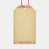 Elegant Rood en Goud Feestelijk Plaid Cadeaulabel (Achterkant)