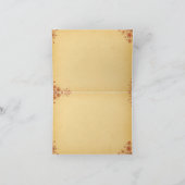 Elegant Rood en Goud Feestelijk Plaid Kaart (Binnen)