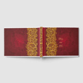 Elegant rood en goud gastenboek (Volledig)