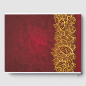 Elegant rood en goud gastenboek (Achterkant)