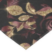 Elegant rood en goud Roos bloemmotief Tafelkleed (Gekanteld)