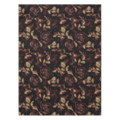 Elegant rood en goud Roos bloemmotief Tafelkleed (Voorkant)