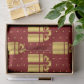 Elegant rood en goud tissuepapier (Geschenk)