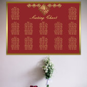 Elegant Rood- en Goud-weddenschappen Poster