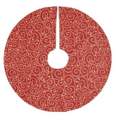 Elegant rood en goud wervelt patroon kerstboom rok (Voorkant)