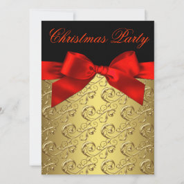 Elegant rood en goud zakelijk kerstfeest kaart