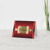 Elegant rood en gouden stip ontwerp | DIY-woorden Bedankkaart (Voorkant)
