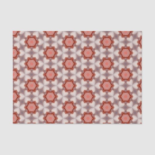 Elegant rood en grijs modern geometrisch patroon tissuepapier (Voorkant)