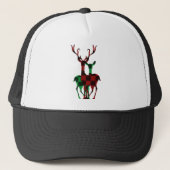 Elegant Rood- en Groene Buffalo Plays Reindeer Cou Trucker Pet (Voorkant)