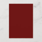 Elegant rood en ivoor Roos bruiloft Informatiekaartje (Achterkant)