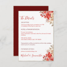 Elegant rood en ivoor Roos bruiloft