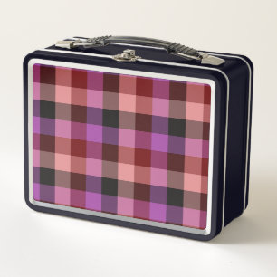 Elegant rood en pruim geruit naadloos patroon