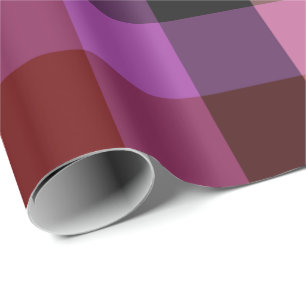 Elegant rood en pruim geruit naadloos patroon  cadeaupapier