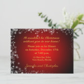 Elegant Rood en Wit Kerstfeest Kaart (Staand voorkant)