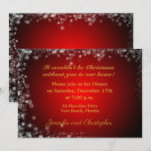 Elegant Rood en Wit Kerstfeest Kaart (Voorkant / Achterkant)