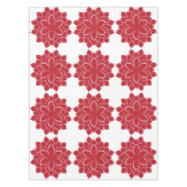 Elegant Rood en wit met de hand getrokken Poinsett Tafelkleed (Voorkant)