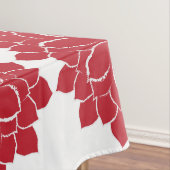 Elegant Rood en wit met de hand getrokken Poinsett Tafelkleed (Voorbeeld)