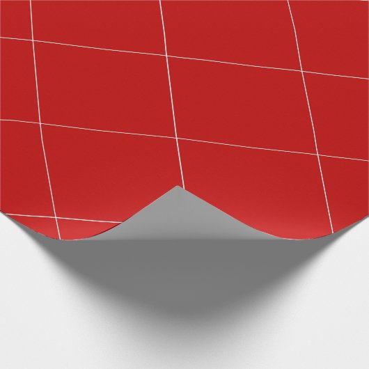 Elegant rood en wit Sjabloon kerstcadeau Cadeaupapier (Hoek)