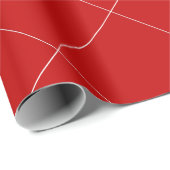 Elegant rood en wit Sjabloon kerstcadeau Cadeaupapier (Rol Hoek)